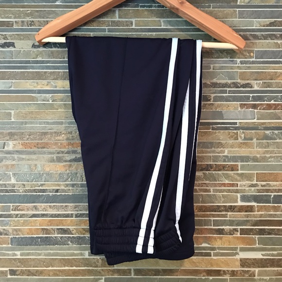 Track Pants Navy With White Stripe BB35 - Picture 2 of 4